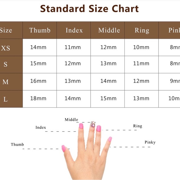 Long Square Pink Handmade Press On Nails - Picture 8 of 10